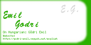 emil godri business card