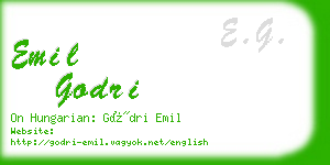 emil godri business card